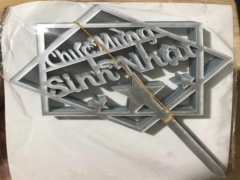 Thẻ cắm mica 10 cái CMSN vuông Bạc - Gói
