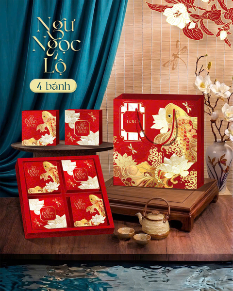 Trung thu Ngư Ngọc Lộ - 4b Đỏ - 10 Cái