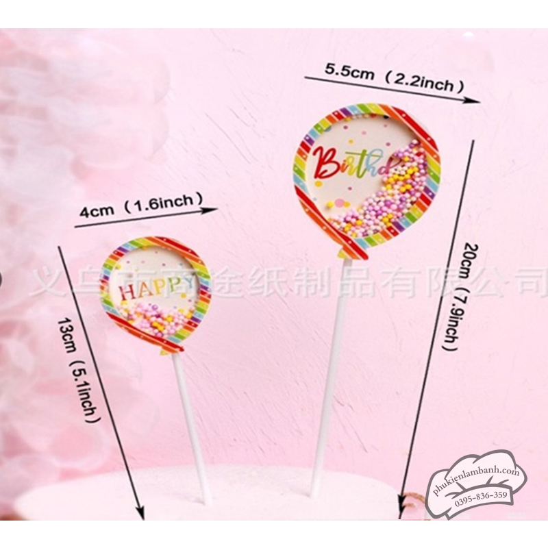 Bóng bay hạt xốp HPBD đỏ - Set