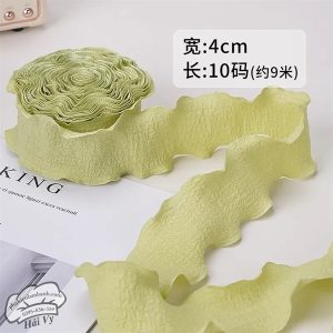 Ruy băng Poly bèo 4cm x 9m Xanh nõn chuối - Cuộn