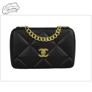 Túi xách nhựa Chanel màu đen - Cái