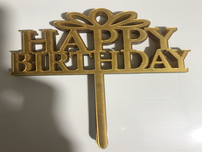 Thẻ cắm mica 10 cái HPBD hoa Vàng - Gói