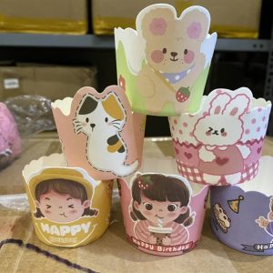Cupcake giấy nhỏ hình nhân vật ngẫu nhiên - 50 Cái