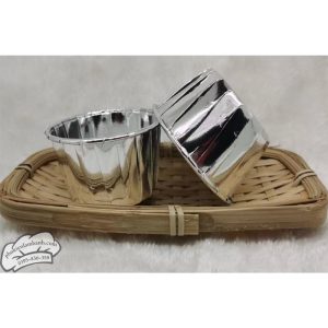 Cupcake nhôm 2 mặt BẠC - 50 Cái