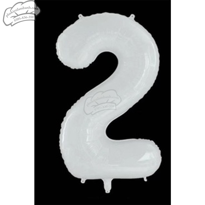 Bóng số trắng số 2 (80cm) - 5 Cái