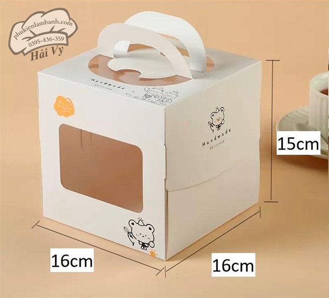 16x16x15cm Hộp giấy gấu handmade - 10 Cái