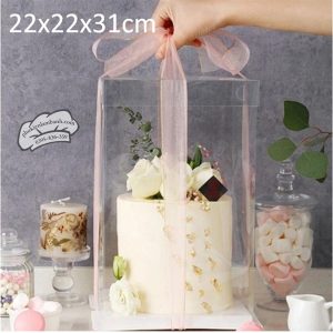 21.5x21.5x31cm Hộp mica 3CT 3 tầng - 363 - 5 Cái