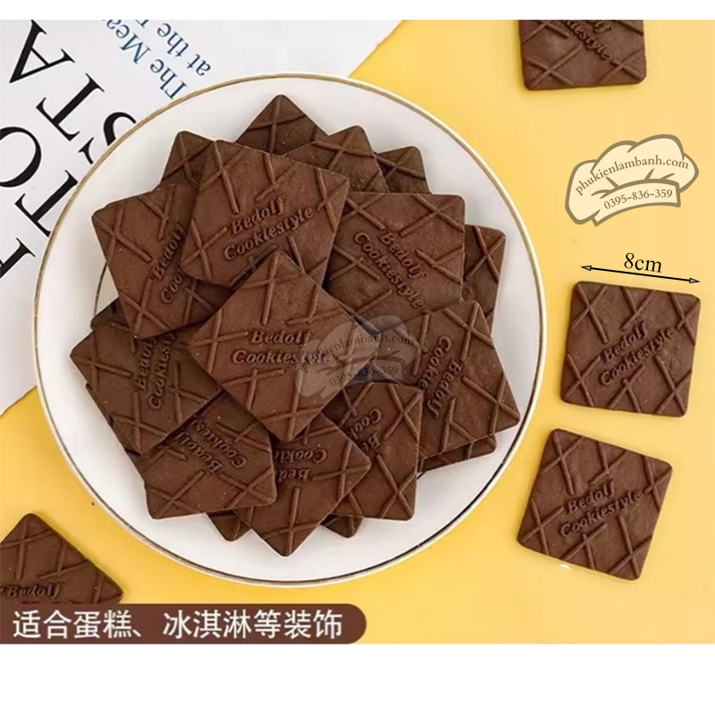 Bánh quy vuông nâu (vị socola) 150gr/gói - Gói