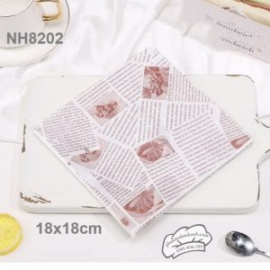 Giấy lót khay họa tiết Báo Trắng 100 tờ - Bịch