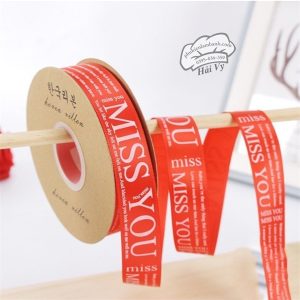 Ruy băng MISS 2.5cm x 44m Đỏ tươi - Cuộn
