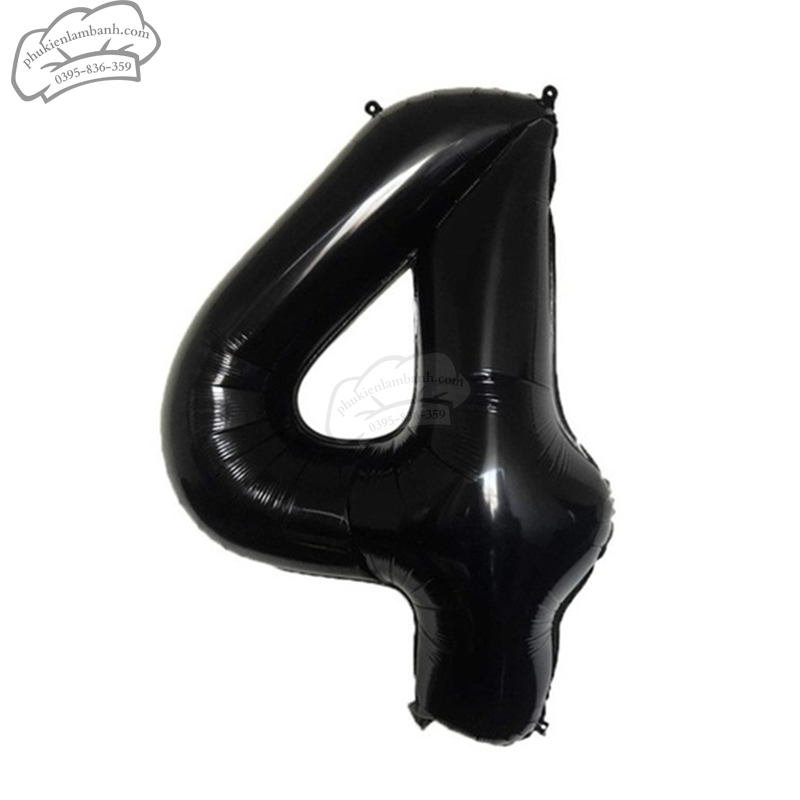 Bóng số đen số 4 (80cm) - 5 Cái