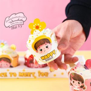 Alternative view of Cupcake giấy To hình nhân vật ngẫu nhiên - 50 Cái