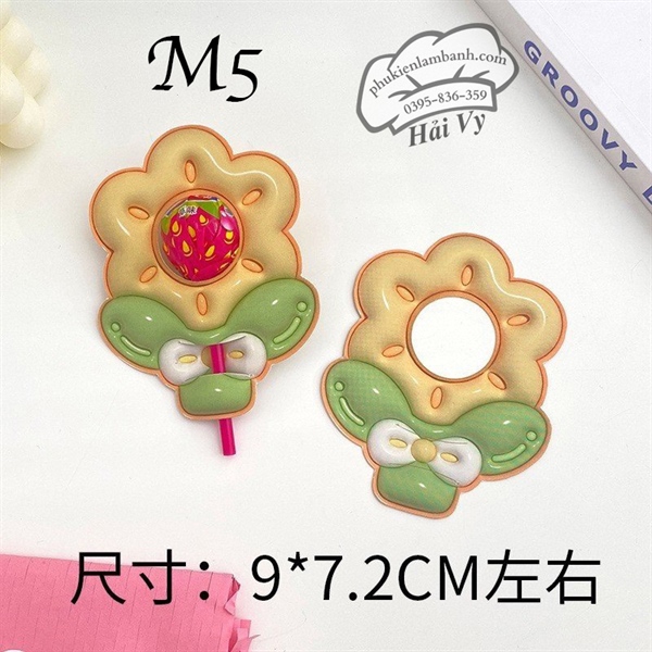 Hoa cài kẹo mẫu M5 Cúc Vàng - 20 cái