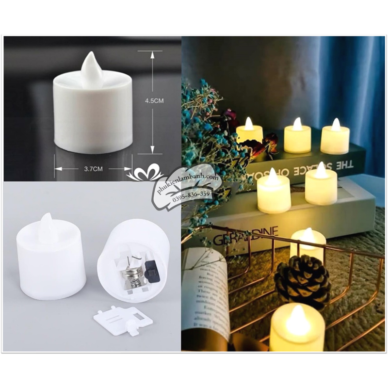 Đèn led hình nến trụ tròn (24 cái/hộp) - Cái