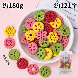 Bánh quy hoa-tròn-ren nhiều màu 185gr/gói - Gói