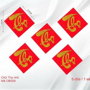 Set 5 chữ Thọ - Set