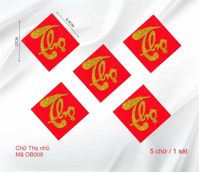 Set 5 chữ Thọ - Set