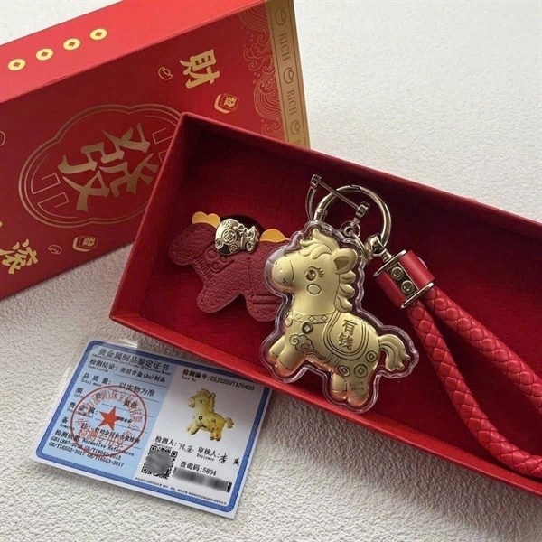 Móc khóa ngựa vàng set 20 ngựa - Cái - Ảnh 2