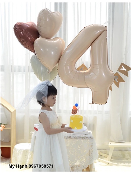 Bóng số nâu số 4 (32 inch-70cm ) - 5 Cái - Ảnh 2