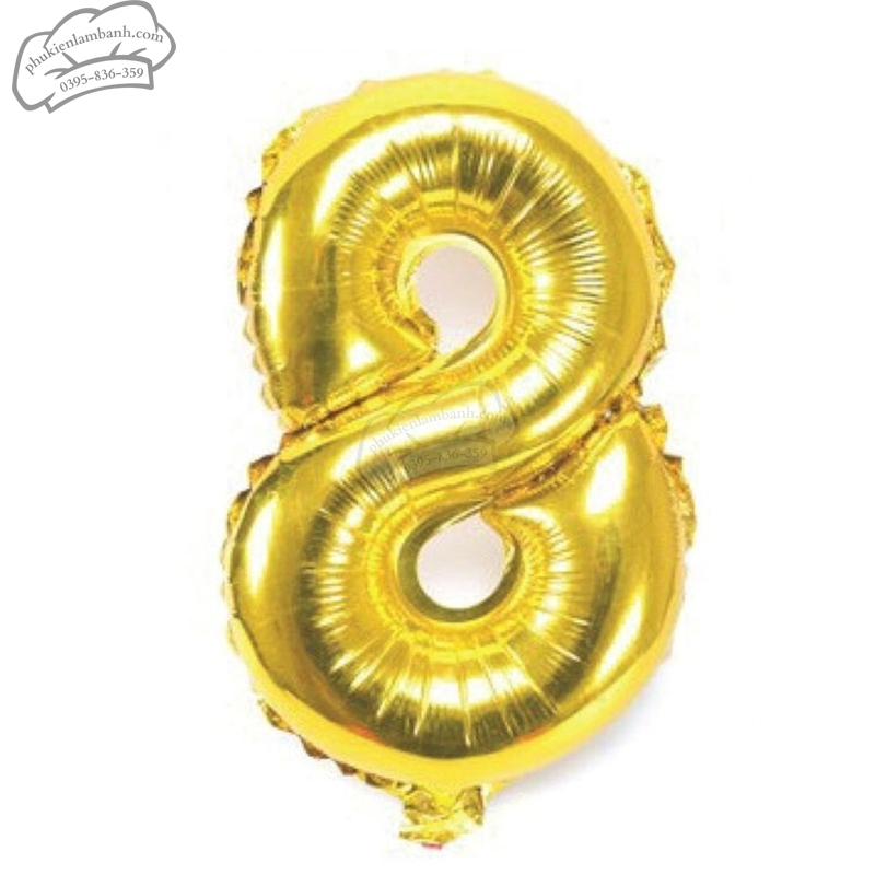 Bóng số vàng số 8 (80cm) - 5 Cái