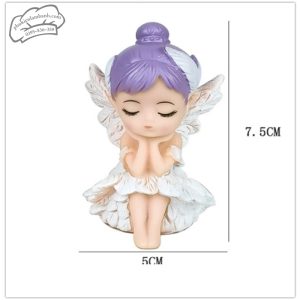 Em bé thiên thần cánh tiên váy trắng tóc tím - Con