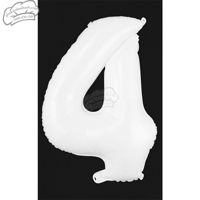 Bóng số trắng số 4 (80cm) - 5 Cái