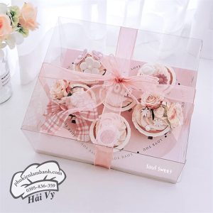 Alternative view of Hộp cupcake mica 6 lỗ trái tim - 5 Cái