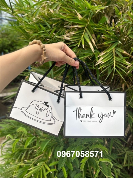 Túi giấy 15.5x15.5x11.5cm màu Vàng - Cái - Ảnh 4