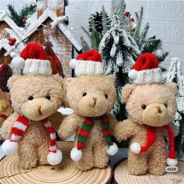 gấu Noel 12m kèm khăn mũ màu Trắng - Cái - Ảnh 2