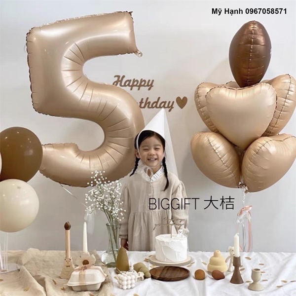 Bóng số nâu số 7 (32 inch-70cm ) - 5 Cái - Ảnh 3