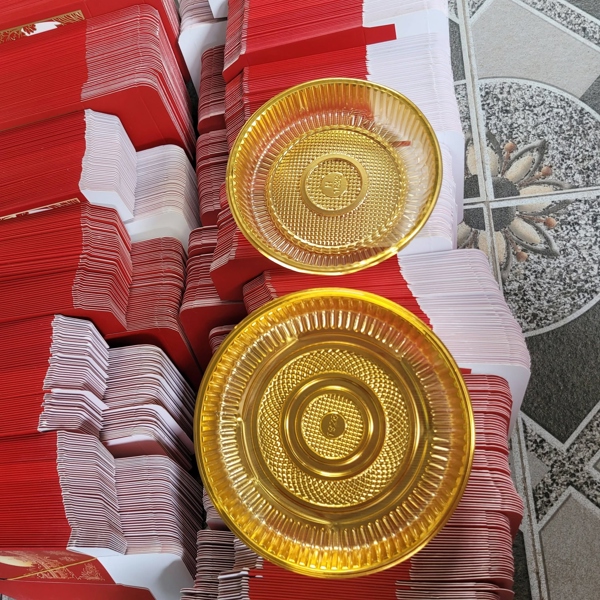 Khay - túi đựng bánh khay vàng 600gr 100 cái - 100 Cái - Ảnh 2
