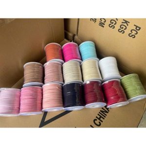 Ruy băng da lộn 50yar màu đỏ - Cuộn