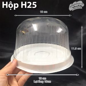 Hộp H25 hộp tròn hộp bầu hộp vòm đế trắng - 50 Cái