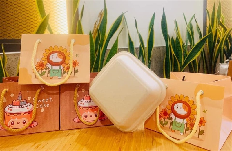 Túi giấy 15.5x15.5x11.5cm màu Vàng - Cái