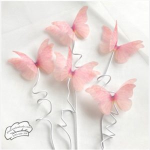 Set 5 bướm HỒNG cánh mỏng - Set