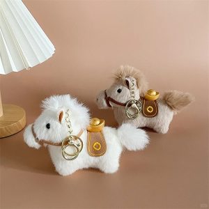 Ngựa Trắng 2026 12cm thú nhồi bông kèm móc khoá - Cái - Ảnh 3