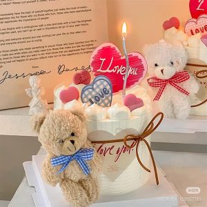 Vlt - gấu bông trang trí 10CM - có nơ - Cái