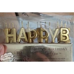 Nến happy vuông vàng - Vỉ