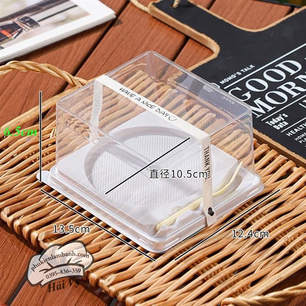 Hộp HT-329 vuông thấp kèm dĩa 13x12x6.5cm - 50 Cái
