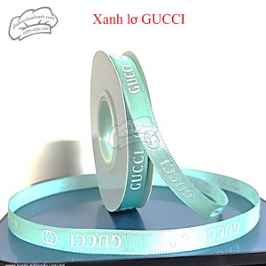 Ruy băng Gucci 1cm x 22m Xanh lơ - Cuộn