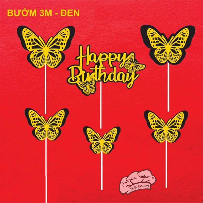 Bướm 3M đen - Set