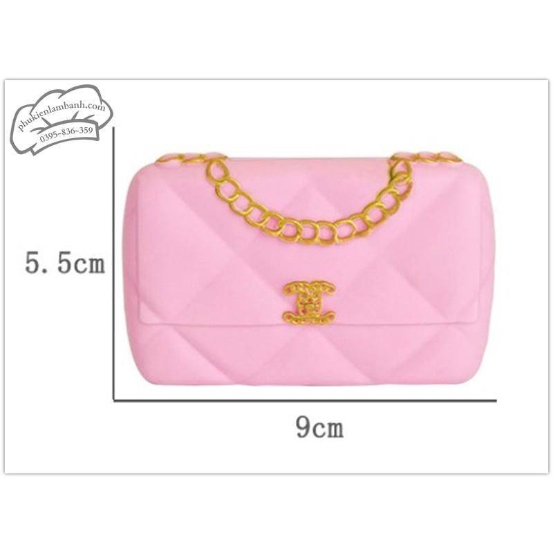 Túi xách nhựa Chanel màu hồng - Cái