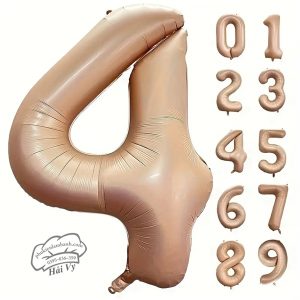 Bóng số nâu số 4 (32 inch-70cm ) - 5 Cái