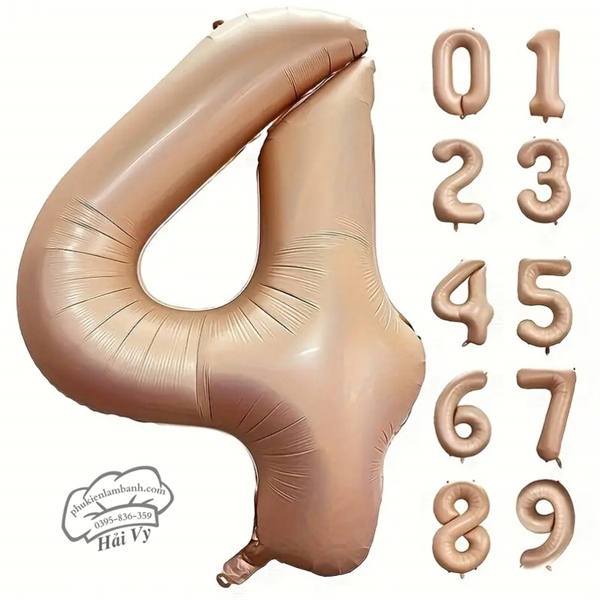 Bóng số nâu số 4 (32 inch-70cm ) - 5 Cái
