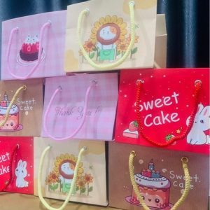 Túi giấy 15.5x15.5x11.5cm màu Vàng - Cái - Ảnh 3