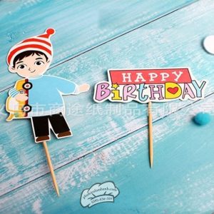 HPBD Cậu bé áo xanh đội mũ - Set