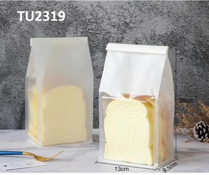 Túi zip bánh mì trắng sz 13x 9.5 cao 28cm - 100 Cái