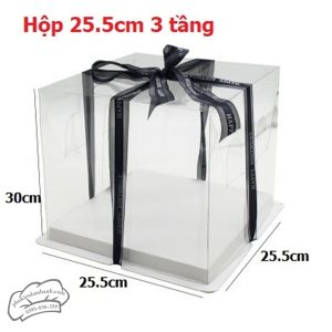 25.5x25.5x30cm Hộp mica 2CT 3 tầng - 283 - 5 Cái