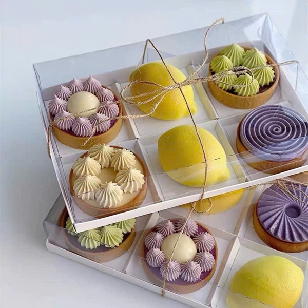 Hộp cupcake mica (đế giấy thấp) 6 Ngăn - 5 Cái - Ảnh 2