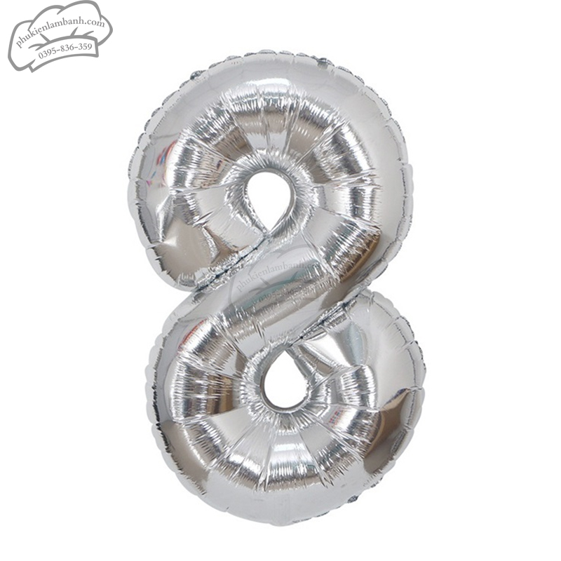 Bóng số bạc số 8 (80cm) - 5 Cái